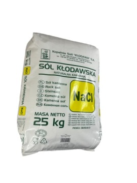 Соль каменная 25 кг, натуральная NaCl Kłodawa кормовая