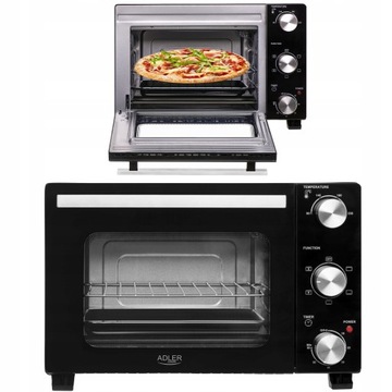 PIEKARNIK ELEKTRYCZNY z TERMOOOBIEGIEM 22L 1300W 5 TRYBÓW PIECZENIA