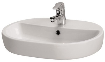 CERSANIT Umywalka nablatowa Caspia Oval 60 cm