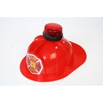 Kask budowlany plastikowy ŻÓŁTY ze światłem 21x27x13
