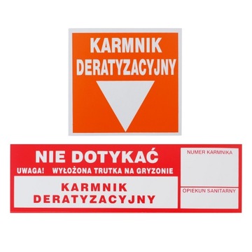 Naklejka na ścianę i karmnik stacja deratyzacyjna