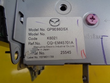MAZDA 6 05R GG PANEL ŘÍZENÍ RÁDIO