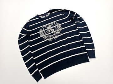 TOMMY HILFIGER Oryginalny Sweter w Paski r. M