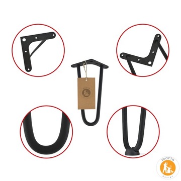 MORIA DESIGN Ножки-шпильки Металлическая мебельная ножка для журнального столика, скамейки, 20 см, 2 стержня