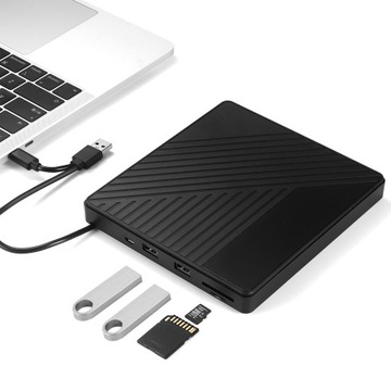 Zewnętrzny Przenośny Napęd CD DVD-RW USB 3.2 USB-C