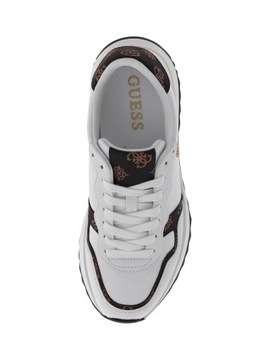 Guess buty damskie Vinsa w kolorze biały z dodatkiem brązowego logo 37