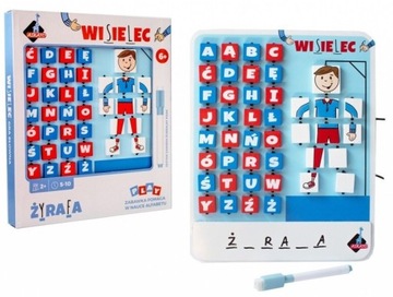 GRA WISIELEC SŁOWNA DREWNIANA POLSKI ALFABET