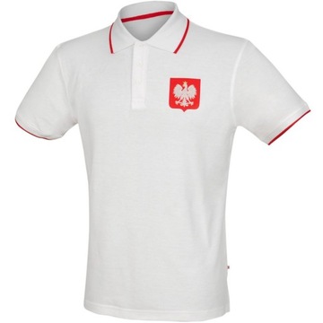 Polska - koszulka polo biała męska XL!