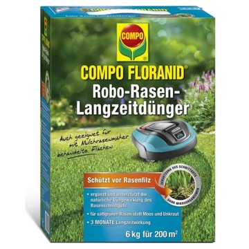 COMPO Floranid Nawóz do trawy koszonej robotami koszącymi trawnik 6kg