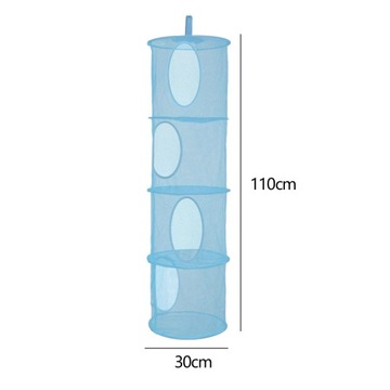 Складная подвесная сетчатая корзина, 4-х уровневый складной подвесной мягкий игрушечный контейнер