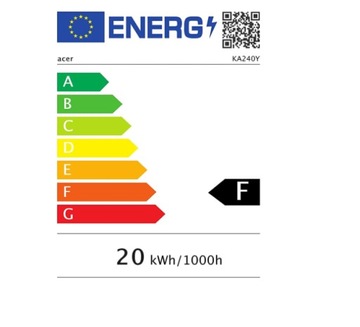 Светодиодный монитор Acer KA240Ybi 23,8 дюйма, 1920x1080 пикселей, 75 Гц