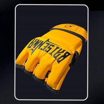 Перчатки de-Mma, боевые перчатки на половину пальцев, защита рук, охранник, оранжевый