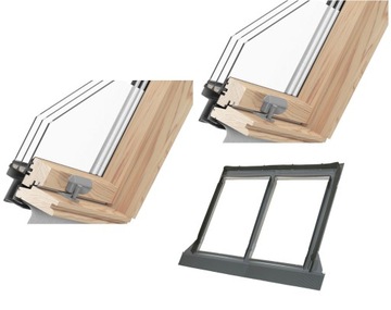 2x Okno dachowe 3 szybowe PREMIUM 78x140+kołnierz