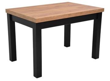STÓŁ S7 80X120/160 CZARNY BLAT LAMINAT DO SALONU