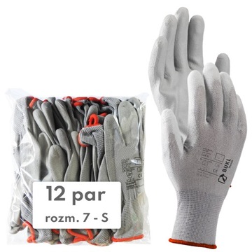 Rękawice robocze 3Kamido BUKL SZARE r. 7 12 par