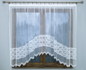 ГОТОВАЯ ШТОРА БЕЛАЯ ЖАККАРДОВАЯ ШТОРА НА ЛЕНТЕ