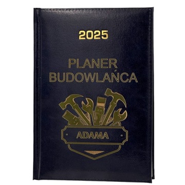 Kalendarz książkowy A5 DZIENNY 2025 grawer logo