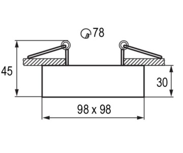 ЧЕРНЫЙ ПОТОЛОЧНЫЙ СВЕТИЛЬНИК GU10 ПОДВИЖНЫЙ КВАДРАТНЫЙ ВСТРАИВАЕМЫЙ АЛЮМИНИЕВЫЙ СВЕТОДИОД