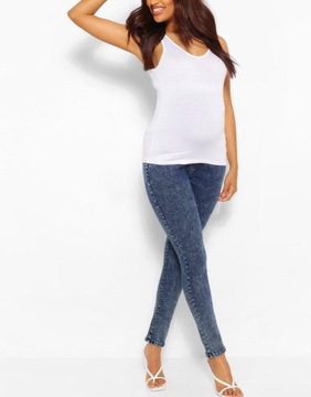 A6D315*JEANSY NIEBIESKIE CIĄŻOWE CASUAL _ 44 XXL
