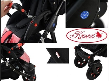 Детская коляска 3в1 Dwarf NEXXO черная RED SPORT
