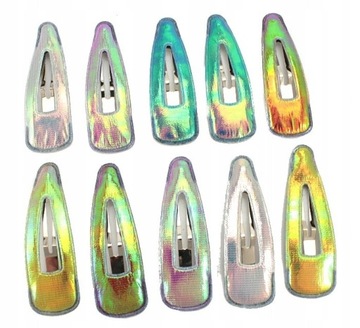 SPINKI KOLOROWE HOLOGRAM - 10 SZTUK