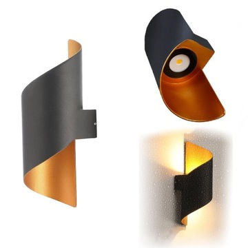 LAMPA KINKIET LED NOWOCZESNA LAMPA ŚCIENNA LOFT WEWNĄTRZ / ZEWNĄTRZ