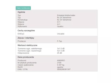 АНКАРО DOCS 24UB-Q МУЛЬТИПЕРЕКЛЮЧАТЕЛЬ