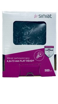 WKRĘT SAMOWIERCĄCY 4,2x13MM FLAT HEAD 500SZ SINIAT