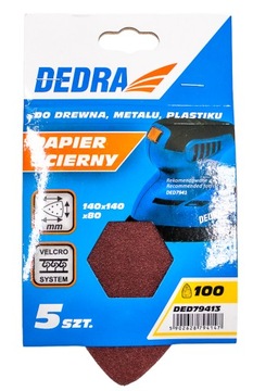 5x ШЛИФОВАЛЬНАЯ БУМАГА DELTA SANDER VELCRO gr100