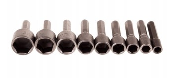 ZESTAW NASADKI NA WKRĘTARKĘ WIERTARKĘ 5-13mm 9szt
