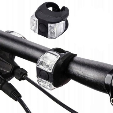 ВЕЛОСИПЕДНЫЕ ФОНАРИ СВЕТОДИОДНЫЕ ВЕЛОСИПЕДНЫЕ ФОНАРИ ПЕРЕДНЯЯ ЗАДНЯЯ 2 ШТ.