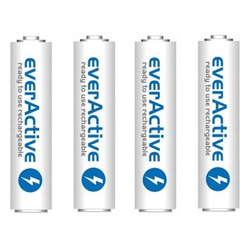 4 перезаряжаемые батареи R03/R3/AAA для зарядки