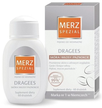MERZ SPEZIAL DRAGEES włosy skóra paznokcie 60 drażetek