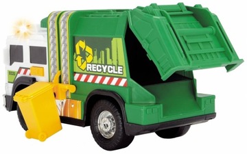 DICKIE ŚMIECIARKA Z KOSZEM Światło Dźwięk ZIELONA