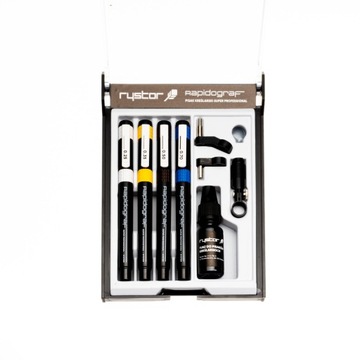 ЧЕРНИЛА РАПИДОГРАФ RYSTOR ПРОФЕССИОНАЛЬНЫЙ НАБОР 4 шт.