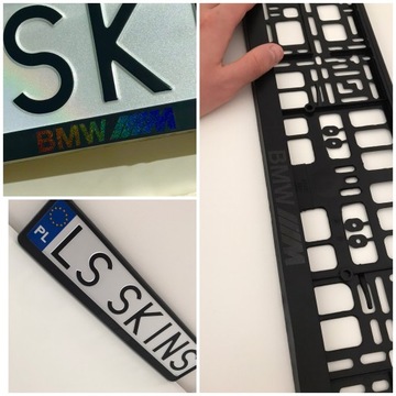 Рамка номерного знака BMW M power /2 шт.