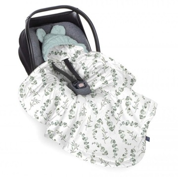 BABYSTEPS Kocyk do fotelika Eucaliptus Sky Gray