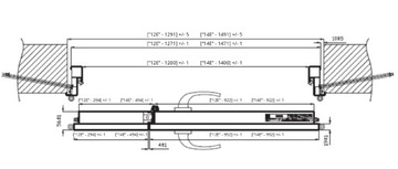 Наружные стальные двойные двери Future 03 Duo Black Rail 140 см