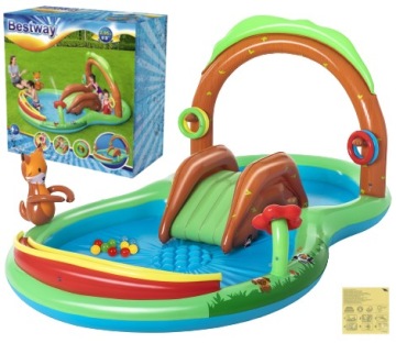DMUCHANY PLAC ZABAW DLA DZIECI ŚLIZGAWKA BESTWAY 53093