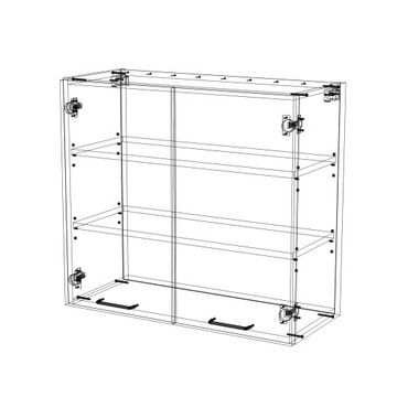 LAMI BASIC дуб сонома ds_W80х72_2F подвесной кухонный шкаф