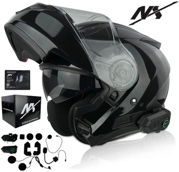 KASK MOTOCYKLOWY NX TOURISM r.M+NX INTERFON | BLUETOOTH |ZESTAW SŁUCHAWKOWY