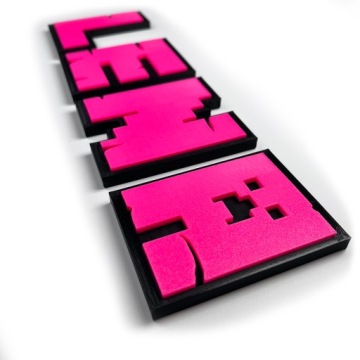 KAJAWIS 3D наклейки на стену с ИМЕНЕМ в стиле МАЙНКРАФТ табличка ЭКО