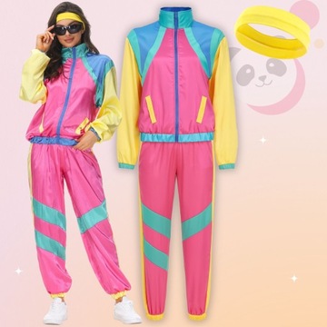 НАряд в стиле дискотека 80-х годов 90-х Фитнес-футболка в стиле ретро-фитнеса XS S