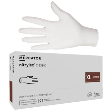 REKAWICZKI NITRYLOWE XL JEDNORAZOWE BEZPUDROWE NITRYLEX RĘKAWICE MEDYCZNE