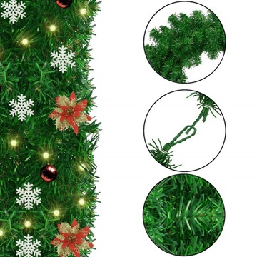 ЕЛОЧНАЯ ГИРЛЯНДИЯ 3м РОЖДЕСТВЕНСКАЯ ИСКУССТВЕННАЯ ЦЕПЬ