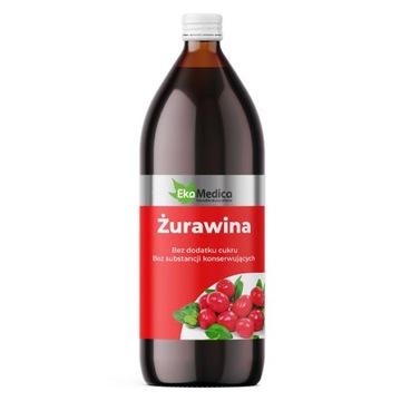 Сок клюквенный 100% без сахара 1л.