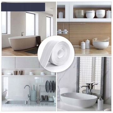 УПЛОТНИТЕЛЬНАЯ ЛЕНТА ДЛЯ ВАННЫ, РАКОВИНЫ, ДУШЕВОГО ПОДДОНА, КУХНИ, ВАННОЙ, ВОДОНЕПРОНИЦАЕМОЙ