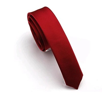 oryginalny 4cm naturalny jedwab Slim Skinny solidny krawat Handmade ~50124