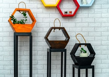 ПОЛКА СОТОВАЯ ШЕСТИГРАННАЯ СОСНА 8 ШТ.