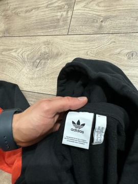 ADIDAS ORIGINALS BLUZA KANGURKA CZARNO POMARANCZOWA XL/XXL